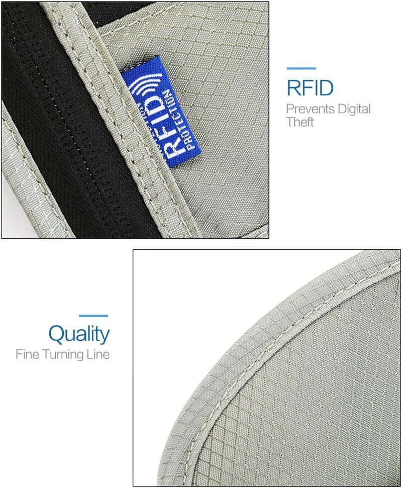 Arouselove Neck Wallet Lightweight RFID Blocking Waterproof Travel Pouch for Women Men - Image 4